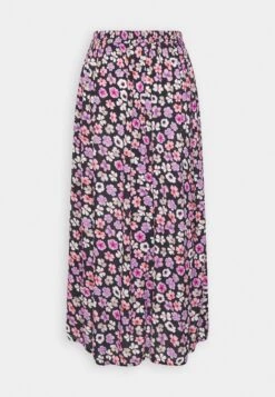 Kaffe Tara Amber Skirt - A-Lijn Rok - Black/Purple -Damesmode 038a6b4150904469aeaf69da89864af8
