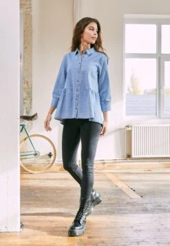 ONLY Onlmary Canberra Authentic- Overhemdblouse - Medium Blue Denim