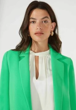 Halflange Jas - Green -Damesmode 081e8910d45d4f4c944de5534cd1f636