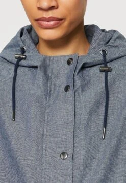 Thought The Chambray Waterproof Jacket - Parka - Blue -Damesmode 1b40c65133e147cf99cf43ca310da188