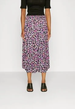 Kaffe Tara Amber Skirt - A-Lijn Rok - Black/Purple