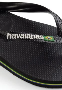 Havaianas Flip Flop Brasil Logo - Teenslippers - Black/Black -Damesmode 3519bba42c8f4fb4aab6db81f4cdb65f