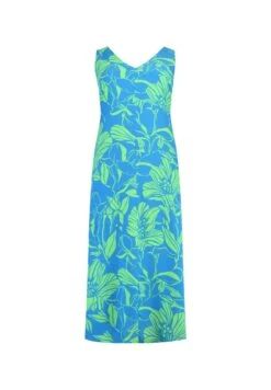 Floral Print V Neck - Jurk - Blue 11 Floral Print V Neck - Jurk - Blue -Damesmode 3d34e1afbb5749f98175a677e39f3ace