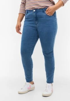 Zizzi Hochtaillierte Super Slim Amy Jeans - Slim Fit Jeans - Light Blue