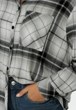 ONLY Karomuster - Overhemdblouse - Black -Damesmode 5a465f2bec264bd7a05982850d959b6a