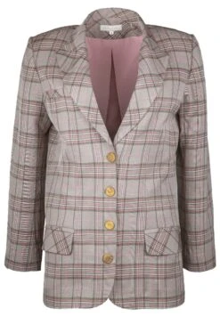 Fabienne - Halflange Jas - Karo -Damesmode 7ee8d78b926a498bbe1111fe22555f26