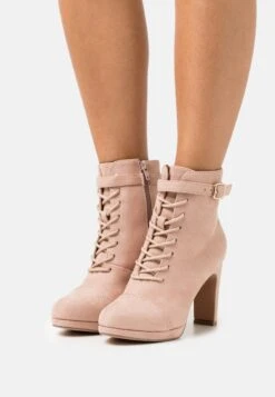 Damesmode 33 Veterboots - Light Pink