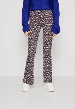 Pieces Nala High Waist Flared - Broek - Black/Purple