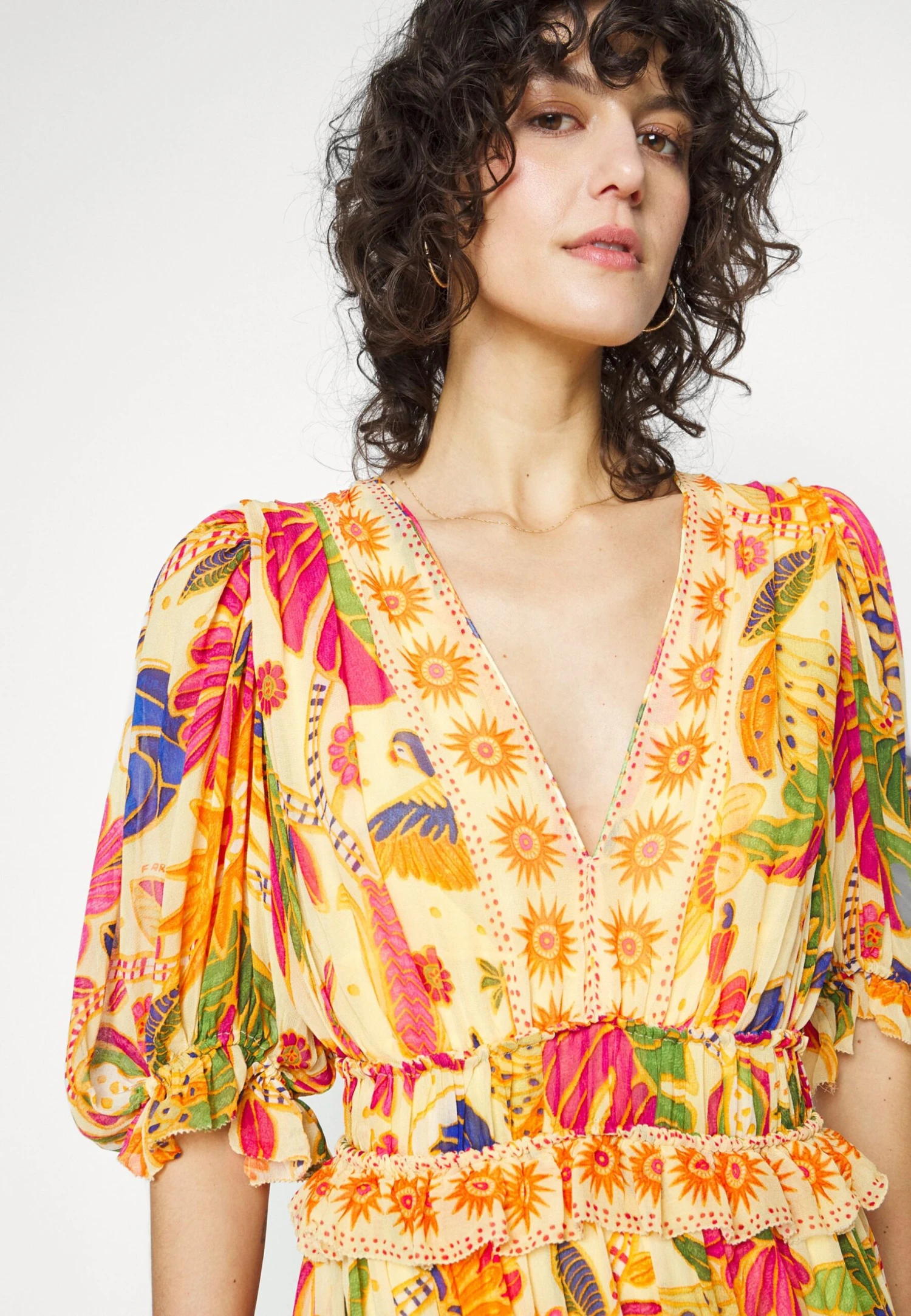 Farm Rio Rio Tapestry Dress - Maxi-Jurk - Rio Tapestry Yellow 8 Farm Rio Rio Tapestry Dress - Maxi-Jurk - Rio Tapestry Yellow - Afbeelding 8