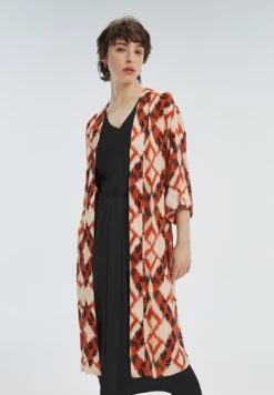 Kimono Midi Estampado- Badjas - Naranja