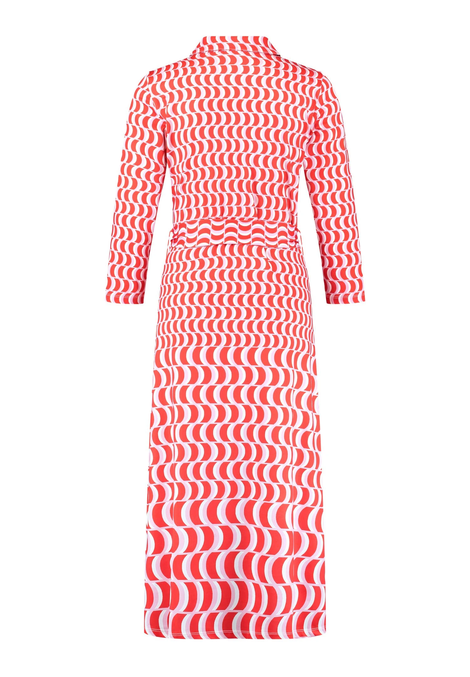 Gerry Weber Mit Wickeleffekt - Blousejurk - Ecru Weiss Rot Orange Druck 7 Gerry Weber Mit Wickeleffekt - Blousejurk - Ecru Weiss Rot Orange Druck - Afbeelding 7