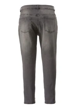 Slim Fit Jeans - Grey -Damesmode ea0dd4accd884c73866a5f5ce2cf08ea