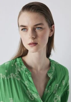 Ipekyol Embroidered - Blouse - Green -Damesmode eadfd8cbef774942b09ee2d0226da93b