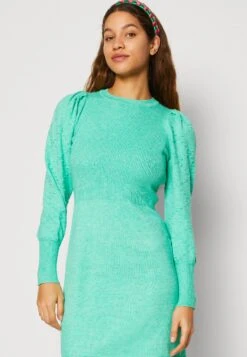 B.young Nonina Dot Dress - Gebreide Jurk - Ming Green Melange -Damesmode fd6c38bfc6564c709572007b930163fe